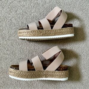 Steve Madden Nude Kimmie Wedge Sandals, Size 7
